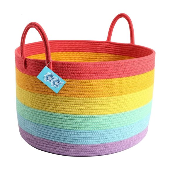Rainbow Storage Basket Laundry Storage Organizer 20x13